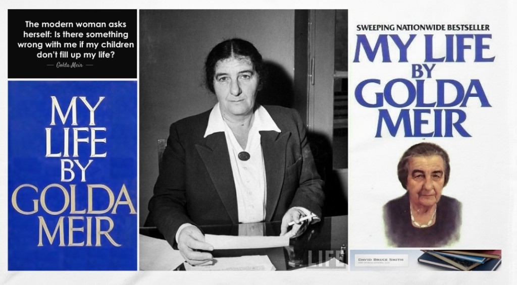 my life by golda meir collage with quote